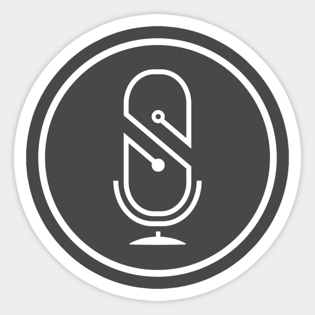 SquadCast White Mic Sticker by SquadCast FM